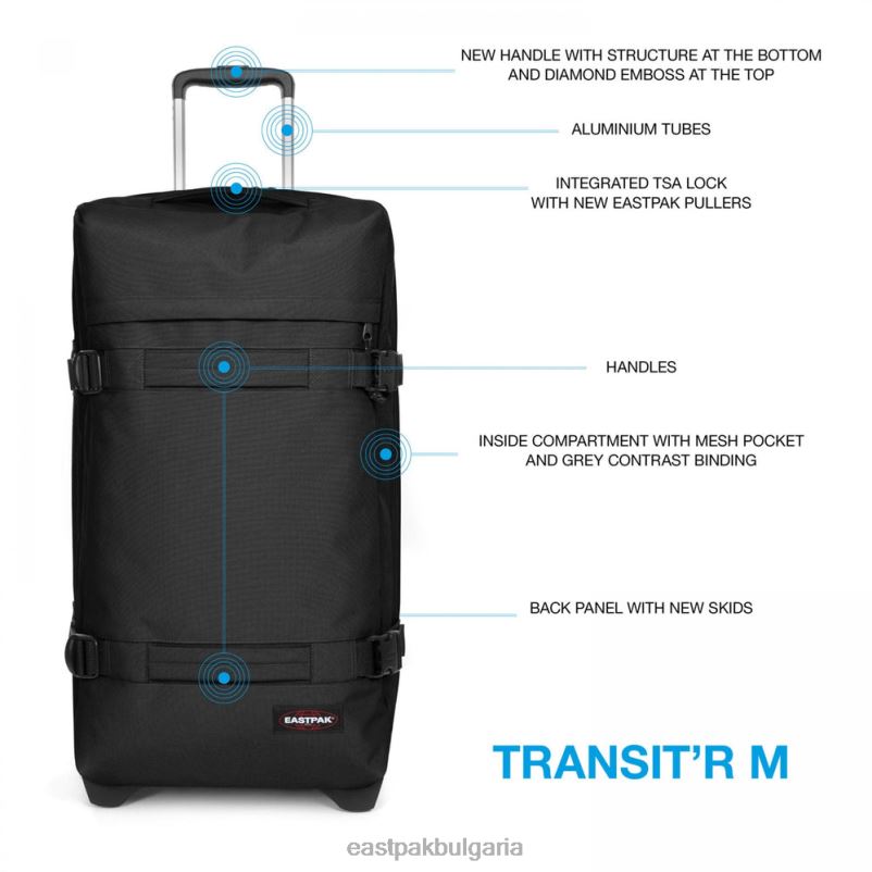 багаж Eastpak DRXPX201 transit'r m черен