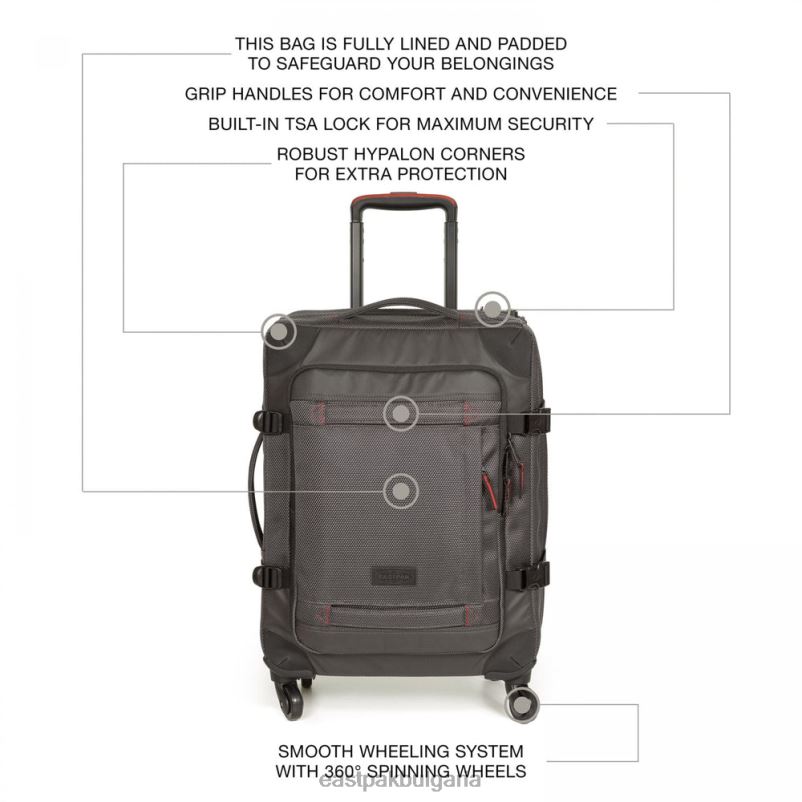 багаж Eastpak DRXPX207 trans4 cnnct s ударение сиво
