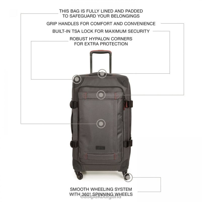 багаж Eastpak DRXPX213 trans4 cnnct m ударение сиво