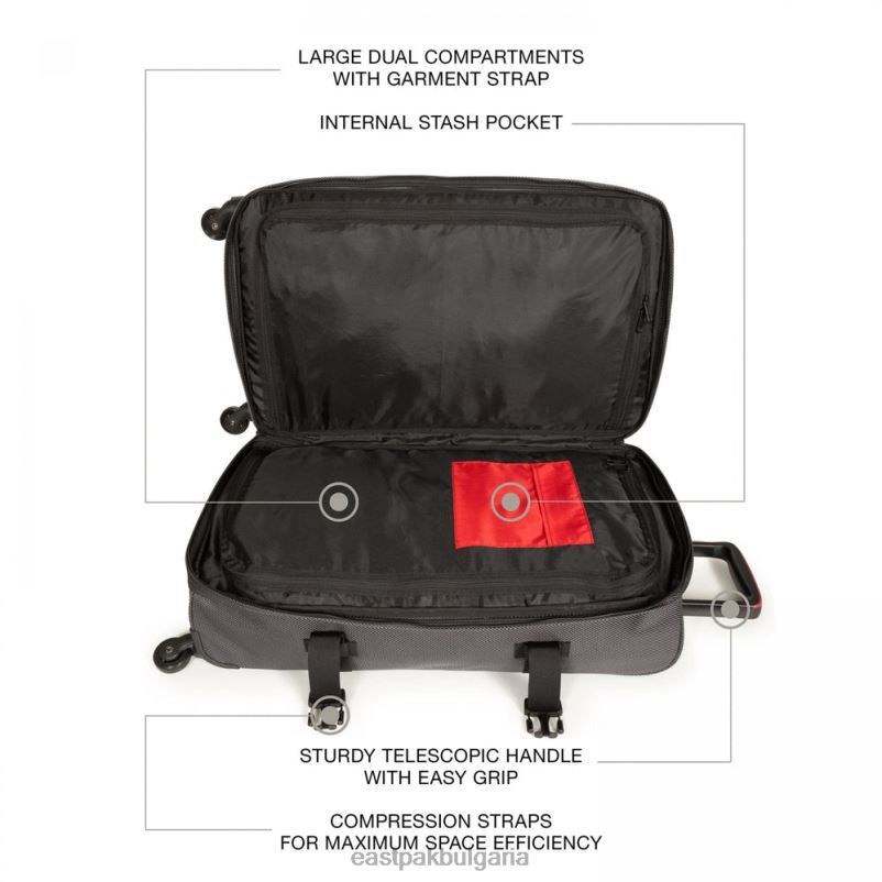 багаж Eastpak DRXPX213 trans4 cnnct m ударение сиво