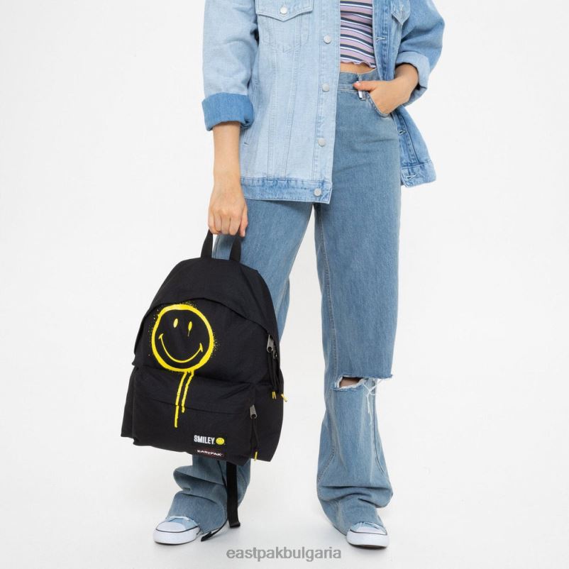 раници Eastpak DRXPX3 подплатен пакет усмихнати графити черни