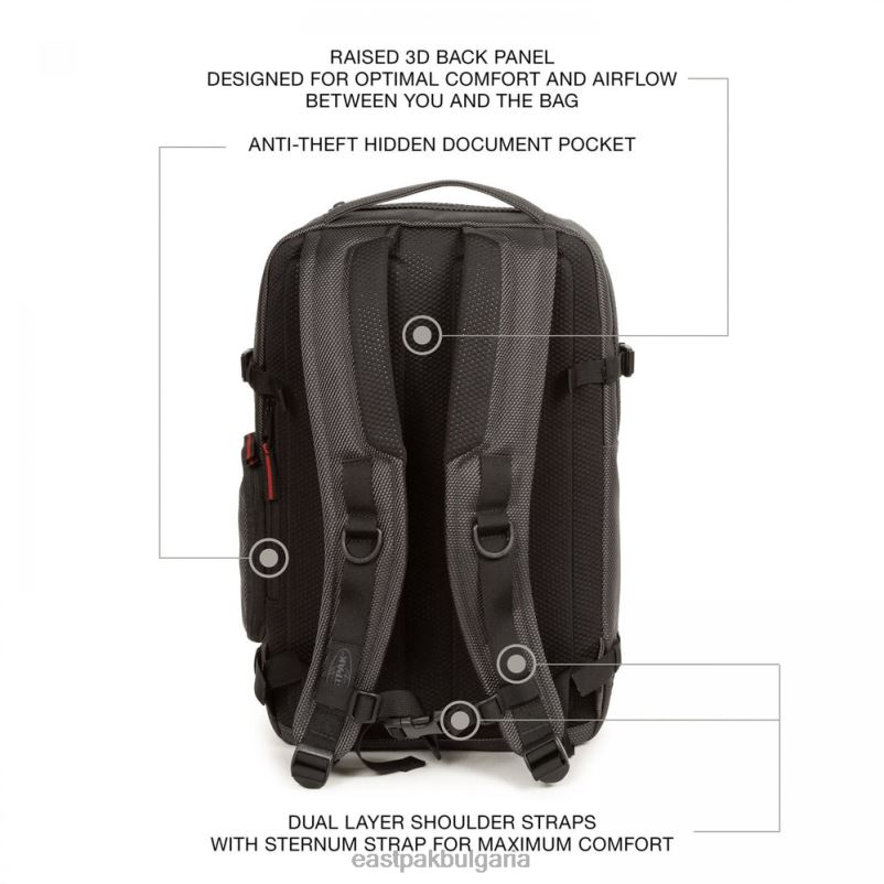 раници Eastpak DRXPX147 tecum m cnnct акцентно сиво