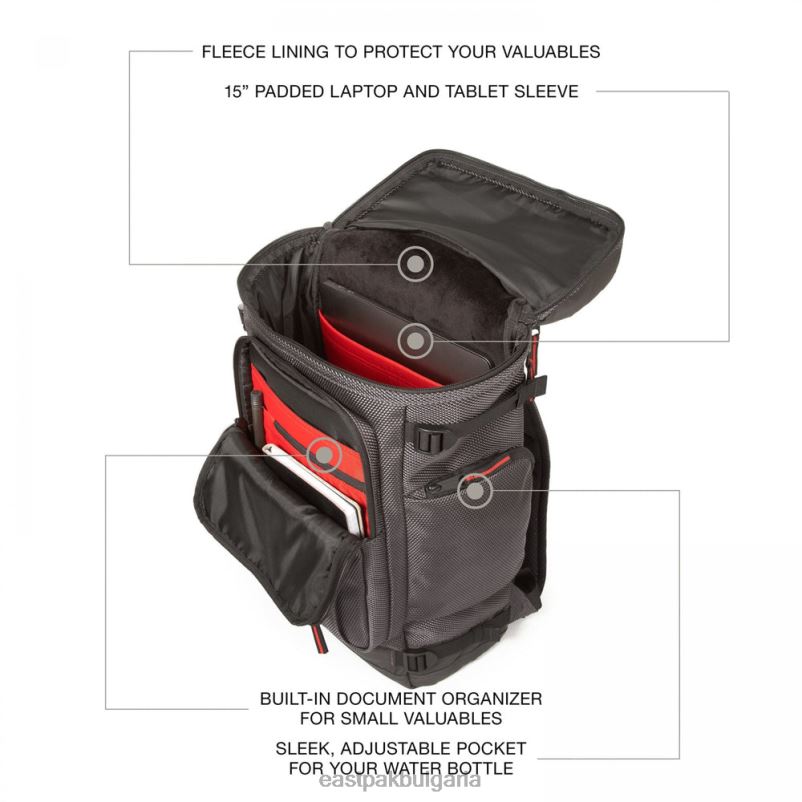 раници Eastpak DRXPX162 текум отгоре cnnct акцентно сиво